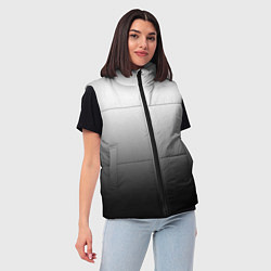 Женский жилет Бело-чёрный градиент, цвет: 3D-светло-серый — фото 2