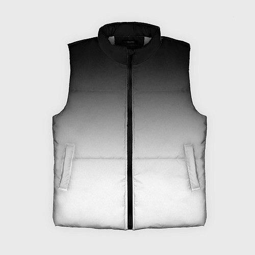 Женский жилет Black and white gradient / 3D-Светло-серый – фото 1