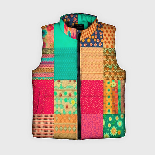 Женский жилет Кусочки материи / 3D-Черный – фото 1