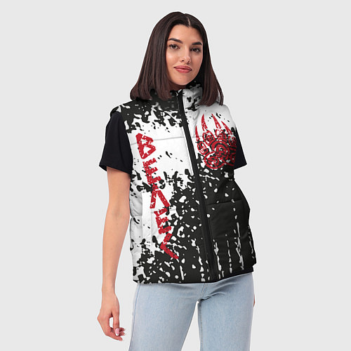 Женский жилет Лапа медведя / 3D-Красный – фото 3