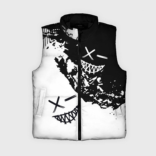 Женский жилет Smile - black and white / 3D-Черный – фото 1