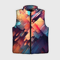 Женский жилет Цветная абстракция каменных сланцев, цвет: 3D-светло-серый
