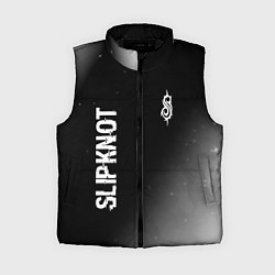 Женский жилет Slipknot glitch на темном фоне: надпись, символ, цвет: 3D-черный