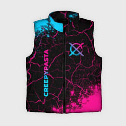 Женский жилет CreepyPasta - neon gradient: надпись, символ
