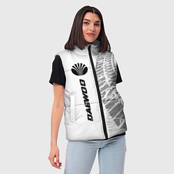Женский жилет Daewoo speed на светлом фоне со следами шин: по-ве, цвет: 3D-черный — фото 2