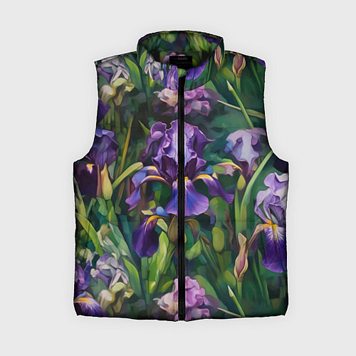Женский жилет Ирисы паттерн / 3D-Черный – фото 1