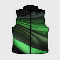 Женский жилет Темная зеленая текстура, цвет: 3D-черный