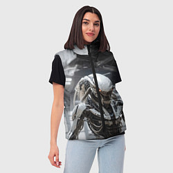 Женский жилет Ксеноморф киборг, цвет: 3D-светло-серый — фото 2