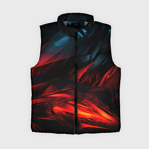 Женский жилет Red black abstract / 3D-Светло-серый – фото 1