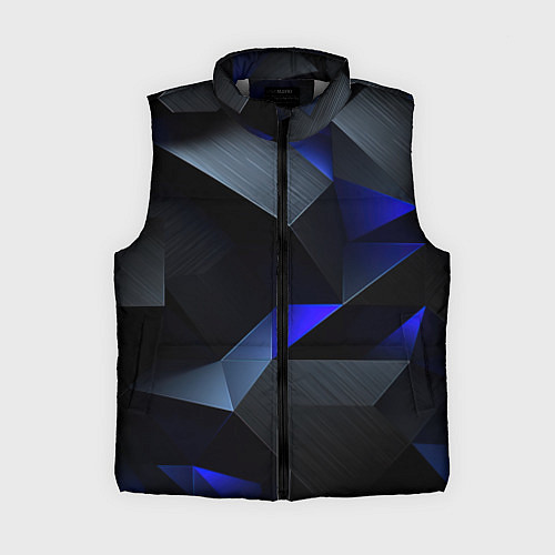 Женский жилет Black blue abstract / 3D-Светло-серый – фото 1