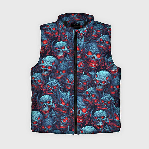 Женский жилет Monster skulls pattern / 3D-Черный – фото 1