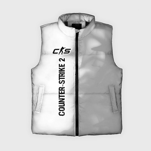 Женский жилет Counter-Strike 2 glitch на светлом фоне: по-вертик / 3D-Черный – фото 1