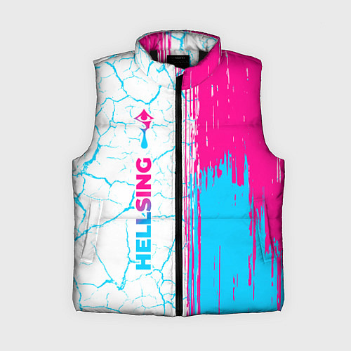 Женский жилет Hellsing neon gradient style: по-вертикали / 3D-Черный – фото 1