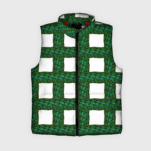 Женский жилет Зеленые змейки / 3D-Красный – фото 1