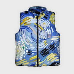 Женский жилет Облака в стиле Ван Гога, цвет: 3D-светло-серый