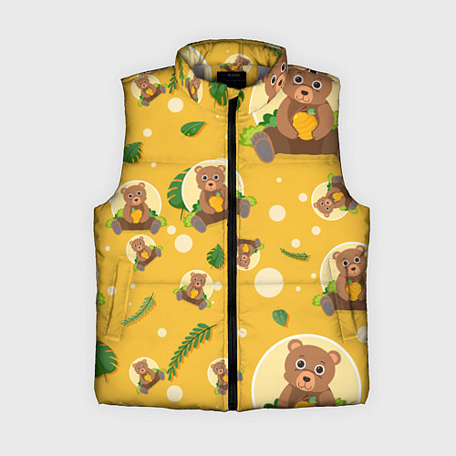 Женский жилет Мишка с ульем / 3D-Светло-серый – фото 1