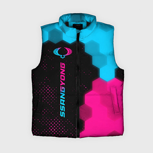 Женский жилет SsangYong - neon gradient: по-вертикали / 3D-Черный – фото 1