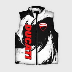 Женский жилет Ducati - мазки краски, цвет: 3D-черный