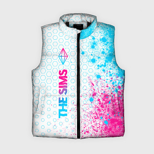 Женский жилет The Sims neon gradient style: по-вертикали / 3D-Черный – фото 1