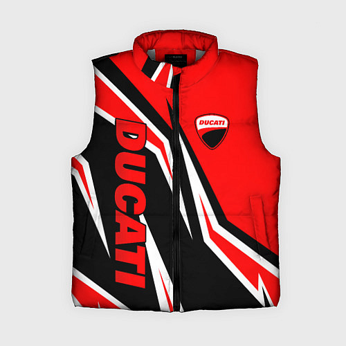 Женский жилет Ducati- red stripes / 3D-Светло-серый – фото 1