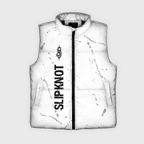 Женский жилет Slipknot glitch на светлом фоне: по-вертикали / 3D-Черный – фото 1