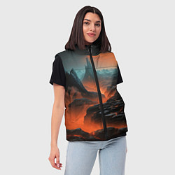 Женский жилет Заброшенная планета, цвет: 3D-черный — фото 2