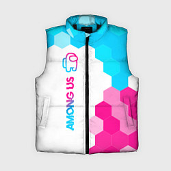 Женский жилет Among Us neon gradient style: по-вертикали, цвет: 3D-черный