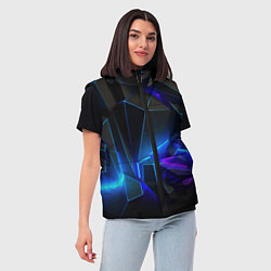 Женский жилет Неоновые частицы, цвет: 3D-красный — фото 2