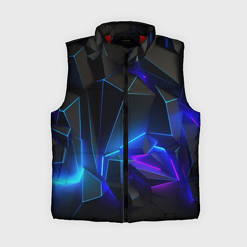 Женский жилет Неоновые частицы / 3D-Красный – фото 1