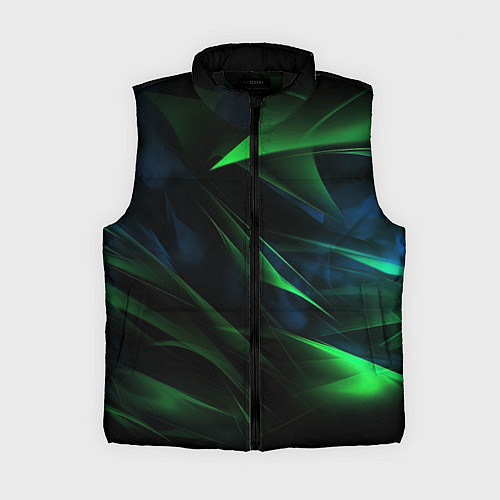 Женский жилет Dark green background / 3D-Черный – фото 1