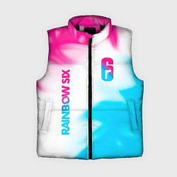 Женский жилет Rainbow Six neon gradient style: надпись, символ