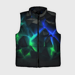 Женский жилет Разлом синих и зеленых плит