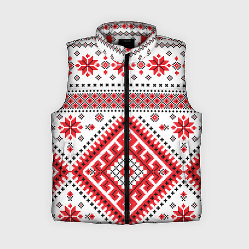 Женский жилет Удмуртская роспись / 3D-Красный – фото 1