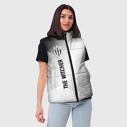Женский жилет The Witcher glitch на светлом фоне: по-вертикали, цвет: 3D-черный — фото 2