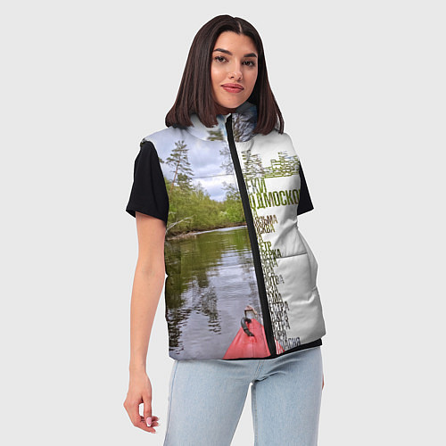 Женский жилет Реки Подмосковья / 3D-Красный – фото 3