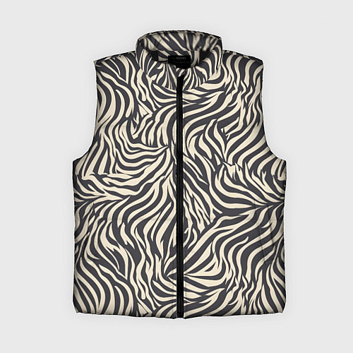 Женский жилет Зебра паттерн / 3D-Черный – фото 1