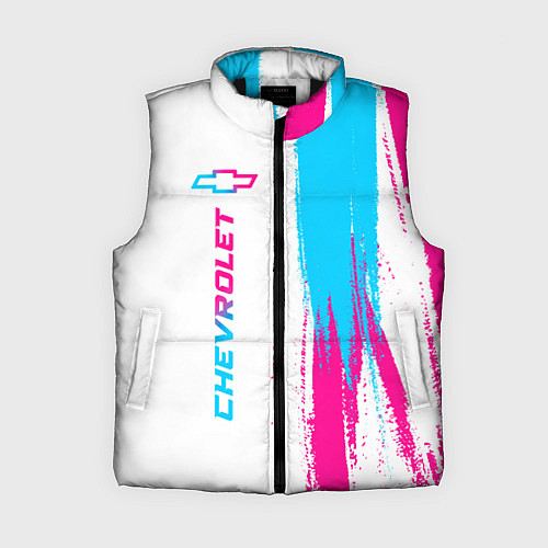 Женский жилет Chevrolet neon gradient style: по-вертикали / 3D-Черный – фото 1