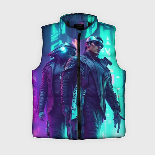 Женский жилет Киберлюди / 3D-Черный – фото 1