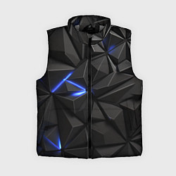 Женский жилет Неоновое синее свечение на черном