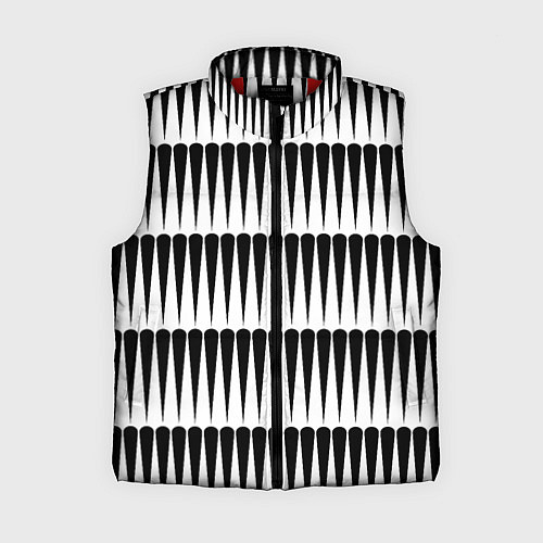 Женский жилет Объемная полосатая геометрия / 3D-Красный – фото 1