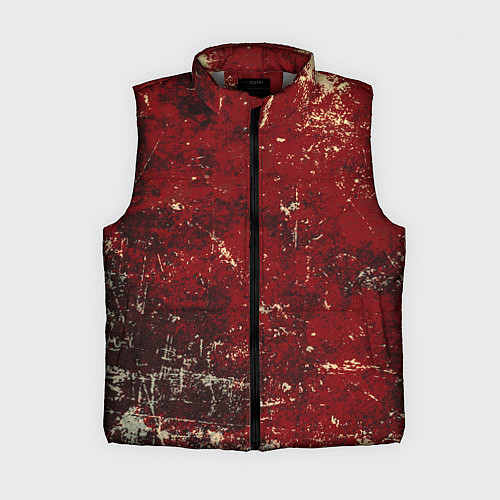 Женский жилет Текстура - Red on black / 3D-Светло-серый – фото 1