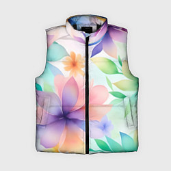 Женский жилет Акварельные цветы - нейросеть