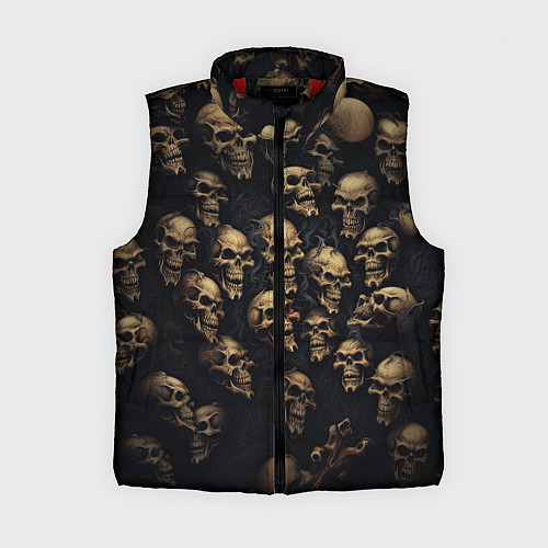 Женский жилет Черепная вечеринка / 3D-Красный – фото 1