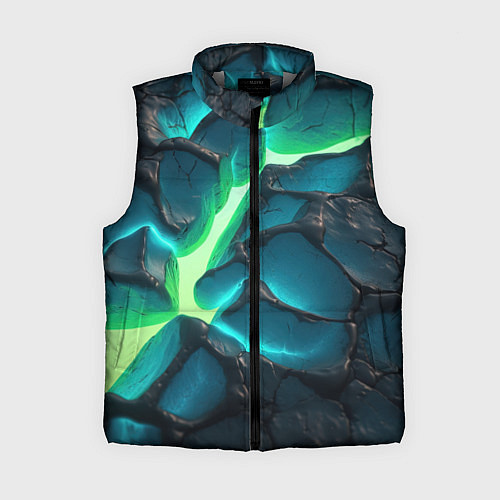 Женский жилет Свечение из разлома плит / 3D-Светло-серый – фото 1