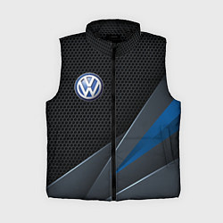 Женский жилет Фольцваген - синяя броня, цвет: 3D-черный