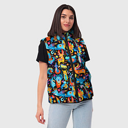 Женский жилет Космические чудики, цвет: 3D-красный — фото 2