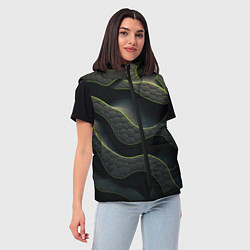 Женский жилет Объемная темная текстура, цвет: 3D-черный — фото 2