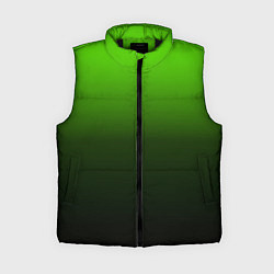 Женский жилет Градиент ядовитый зеленый - черный