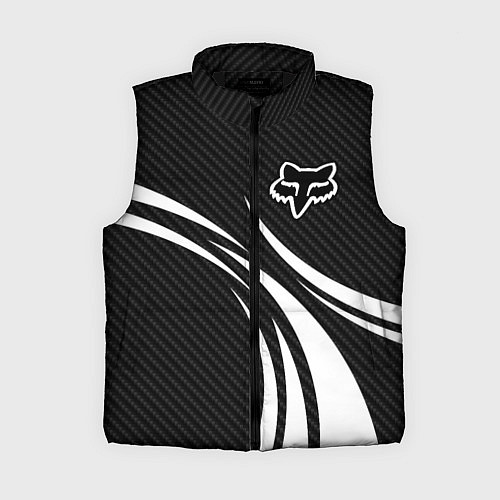 Женский жилет Fox carbon line - white / 3D-Черный – фото 1