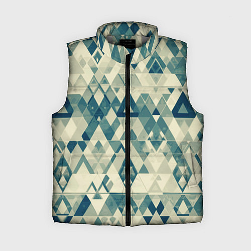 Женский жилет Абстракция светло-зеленый / 3D-Светло-серый – фото 1